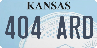 KS license plate 404ARD