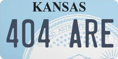 KS license plate 404ARE