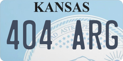 KS license plate 404ARG