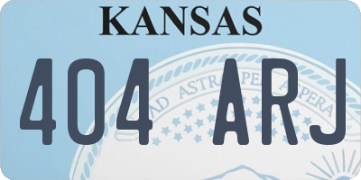 KS license plate 404ARJ