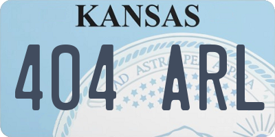 KS license plate 404ARL
