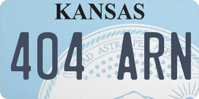 KS license plate 404ARN