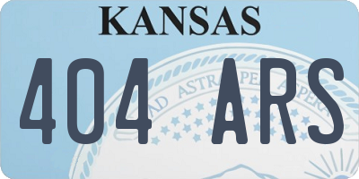 KS license plate 404ARS