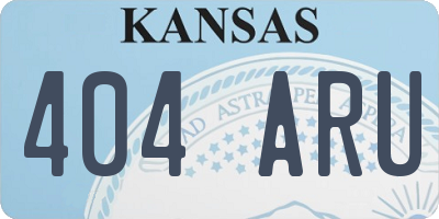 KS license plate 404ARU