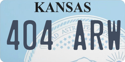 KS license plate 404ARW