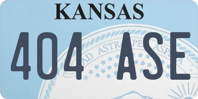 KS license plate 404ASE