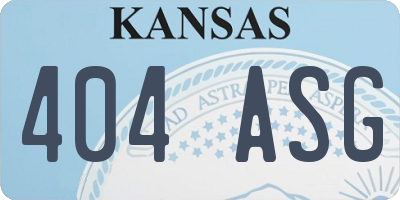 KS license plate 404ASG