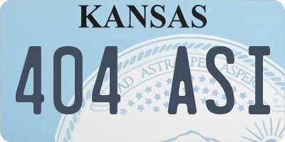 KS license plate 404ASI