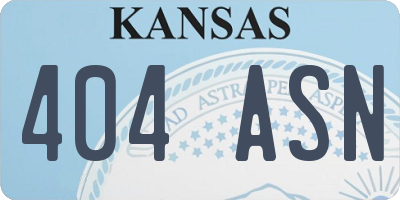 KS license plate 404ASN