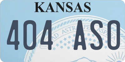 KS license plate 404ASO