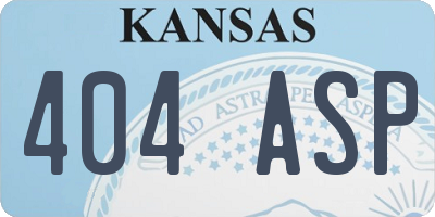 KS license plate 404ASP