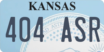 KS license plate 404ASR