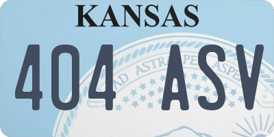 KS license plate 404ASV