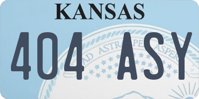 KS license plate 404ASY