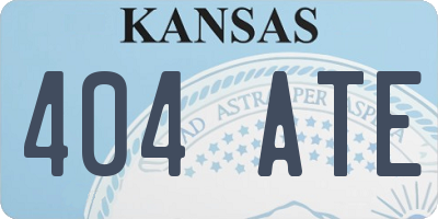 KS license plate 404ATE