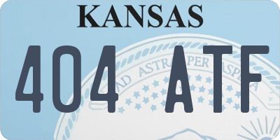 KS license plate 404ATF