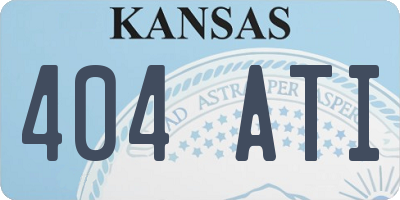 KS license plate 404ATI