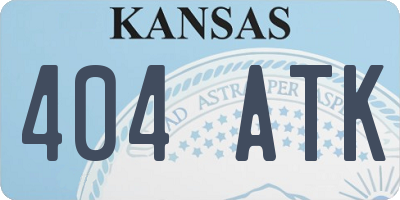 KS license plate 404ATK