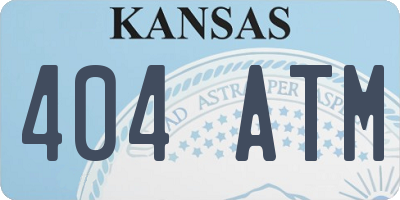 KS license plate 404ATM