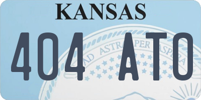KS license plate 404ATO