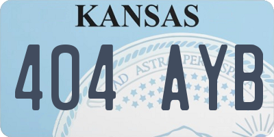KS license plate 404AYB