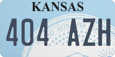KS license plate 404AZH