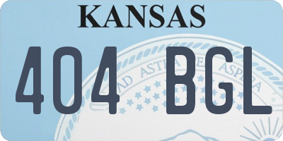 KS license plate 404BGL