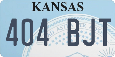 KS license plate 404BJT