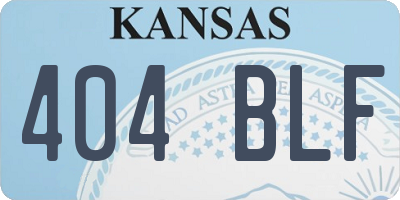 KS license plate 404BLF