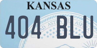 KS license plate 404BLU