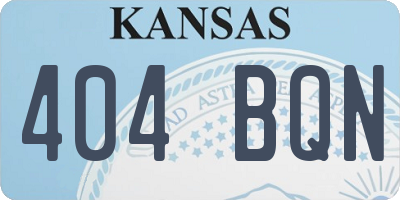 KS license plate 404BQN