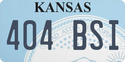 KS license plate 404BSI