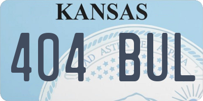 KS license plate 404BUL