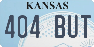 KS license plate 404BUT