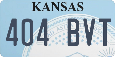 KS license plate 404BVT