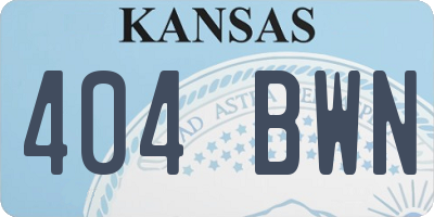 KS license plate 404BWN