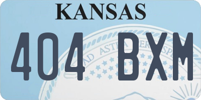 KS license plate 404BXM