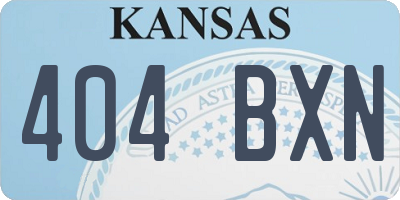 KS license plate 404BXN