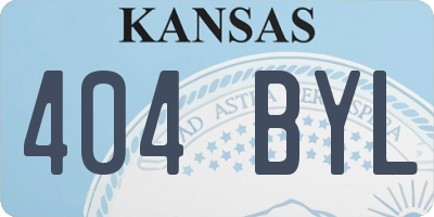 KS license plate 404BYL