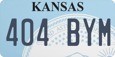 KS license plate 404BYM