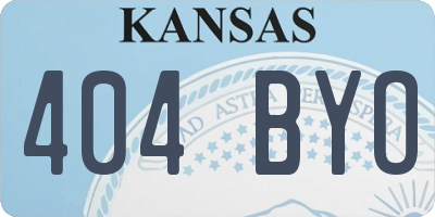KS license plate 404BYO