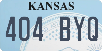 KS license plate 404BYQ