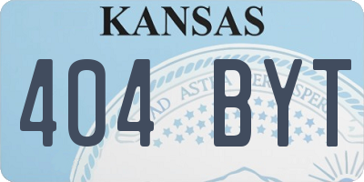 KS license plate 404BYT