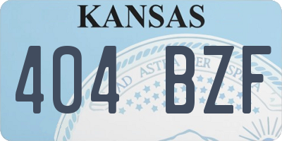 KS license plate 404BZF