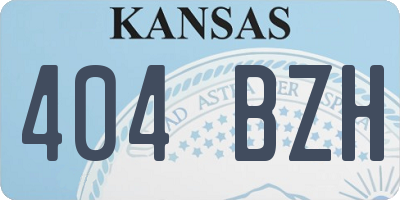 KS license plate 404BZH