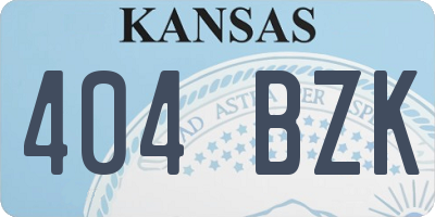 KS license plate 404BZK