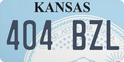 KS license plate 404BZL