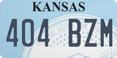 KS license plate 404BZM