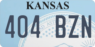 KS license plate 404BZN