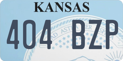 KS license plate 404BZP